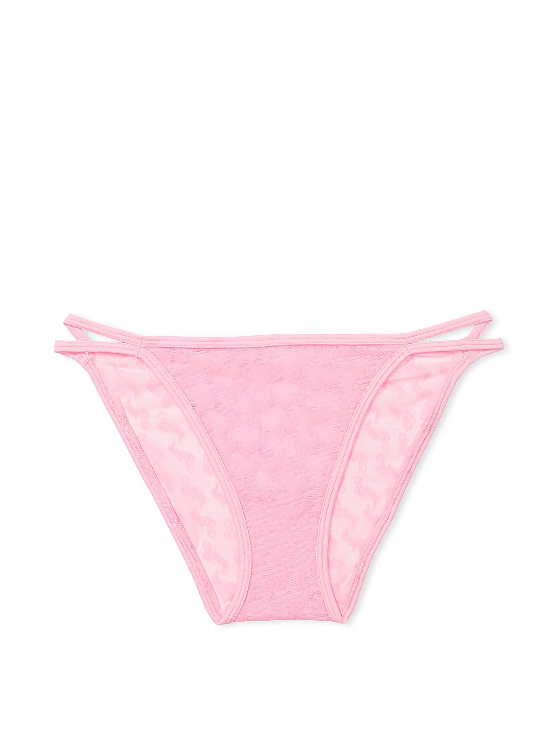 PINK - LOGO MESH STRAPPY CHEEKY PANTY