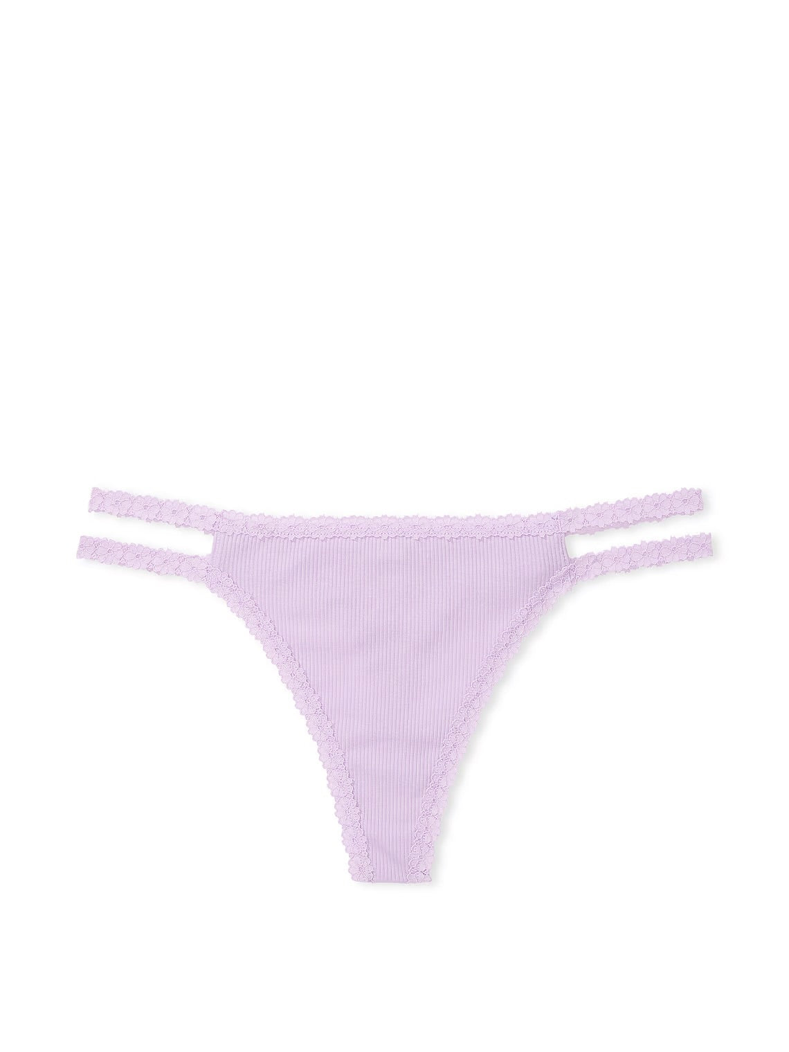 PINK - WINK LACE-TRIM STRAPPY THONG PANTY - Tanga