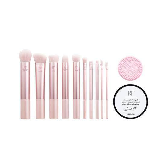 REAL TECHNIQUES- Limited Edition Shine of The Times Brush + Cleanse Set