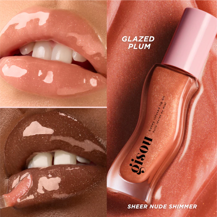 Gisou Honey Infused Hydrating Lip Oil - Glazed Plum